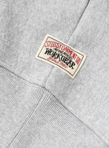 Raglan Zip Hood Washed Grey Heather by Stussy at Couverture & The Garbstore
Close up