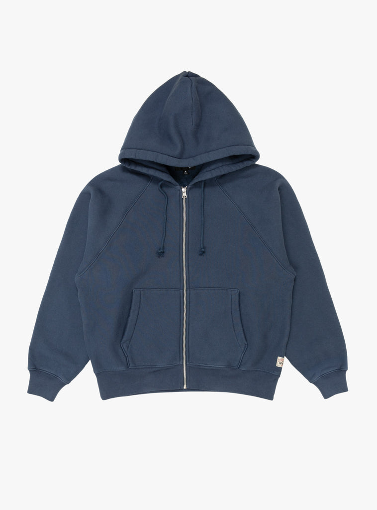 Raglan Zip Hood Washed Navy by Stussy at Couverture & The Garbstore
Front