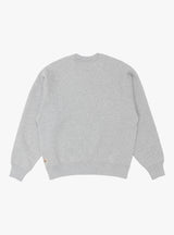 Fleece Raglan Crew Grey Heather by Stussy at Couverture & The Garbstore 
Back