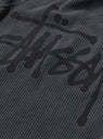 Raglan Thermal Basic Stock Washed Black by Stussy at Couverture & The Garbstore
Close up 