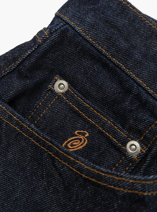 Relaxed Jeans Denim Rinsed Indigo by Stussy at Couverture & The Garbstore
Close up 