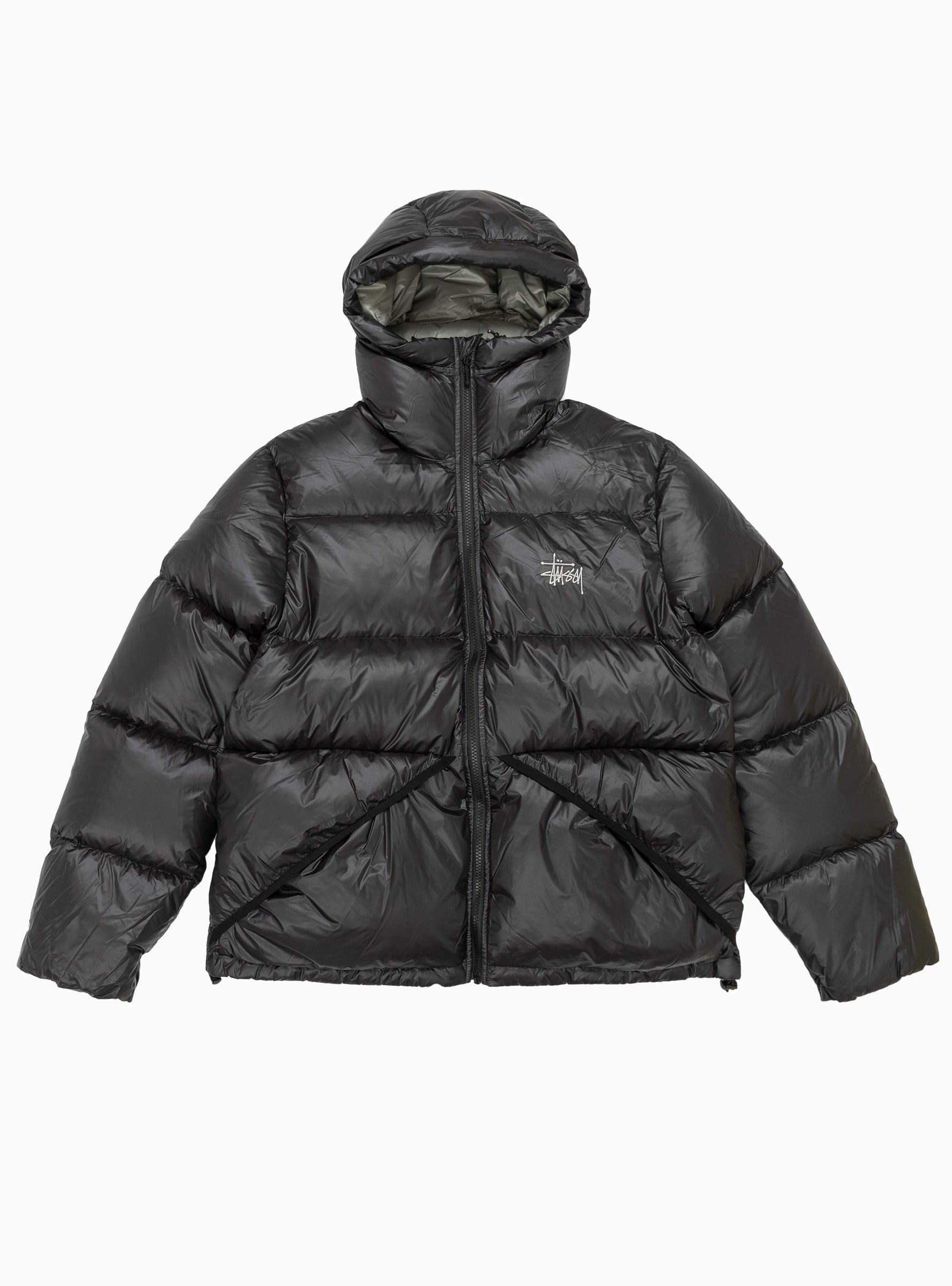 Micro Ripstop Down Puffer Jacket Black by Stüssy | Couverture