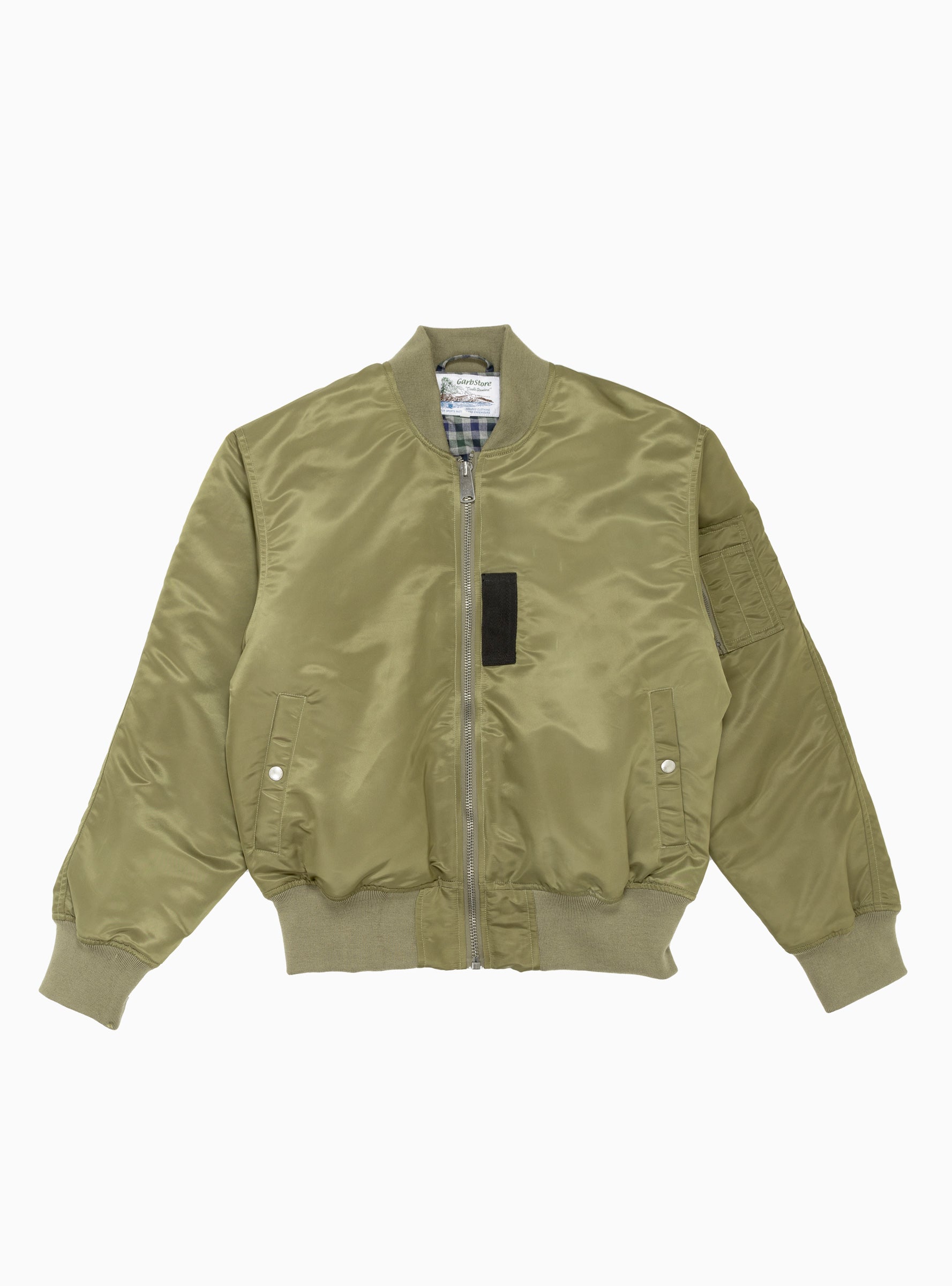 Reebok vintage bomber jacket in off-white and green - Exclusive to ASOS
