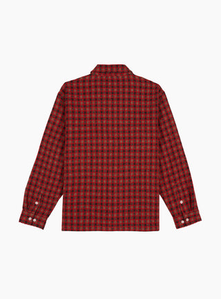 Brain Dead Check Mate Flannel Zip Shirt - Brown at The Garbstore - Rear shot