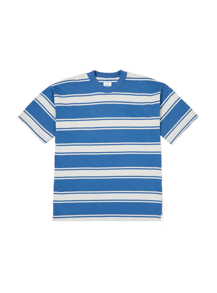 Drop Out Sports Stripe Tee in Blue & Grey at Couverture & The Garbstore