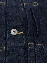 Type 1+ Nep Denim Jacket Rinse by TDR at Couverture and The Garbstore button 