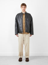 Jefferson Jacket Black by TDR at Couverture and The Garbstore on model 