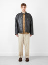 Jefferson Jacket Black by TDR at Couverture and The Garbstore on model 