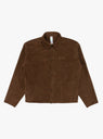 Leather Welding Jacket Brown by TDR at Couverture & The Garbstore 
Front View