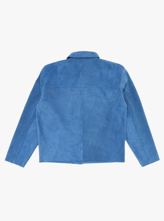 Leather Welding Jacket Blue by TDR at Couverture & The Garbstore
Back View