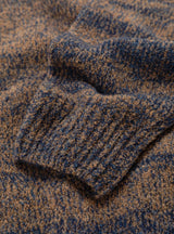 Boucle Crew Blue & Camel by TDR at Couverture and The Garbstore close up textural yarn