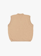 Alpaca Vest Tan by TDR at Couverture and The Garbstore rear shot 