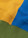 Block Polo Sweater Amber & Blue by TDR at Couverture and The Garbstore stitching 