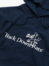 Rat Hoodie Navy by TDR at Couverture and The Garbstore close up 