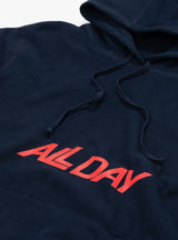 All Day Hoodie Navy by TDR at Couverture and The Garbstore close up 