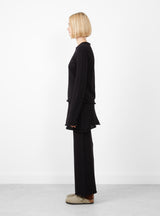 Layer Knit Pants Black by Lauren Manoogian at couverture and The Garbstore side profile 