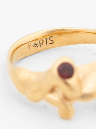 Menage Gold-Plated Ring Citrine & Garnet by Faris | Couverture & The Garbstore