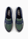 1906LOA Navy and Dark Juniper Silver Metallic Loafers