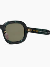 Newman Sunglasses Green Pearl by Brain Dead at Couverture and The Garbstore close up