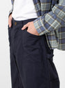 Carpenter Pant Navy by TDR at Couverture and The Garbstore close up 