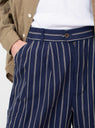 Noragi Shorts Navy by TDR at Couverture and The Garbstore close up 