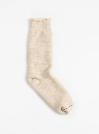 Double Face Merino Wool Crew Socks Oatmeal by ROTOTO at Couverture & The Garbstore