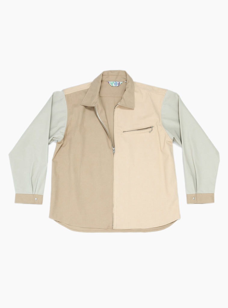 Grande Zip Shirt Tan by TDR at Couverture and The Garbstore