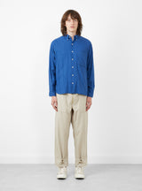 Grande Shirt Blue by TDR at Couverture and The Garbstore on model 