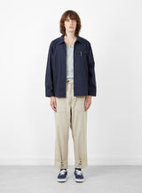 Grande Zip Shirt Navy by TDR at Couverture and The Garbstore on model 