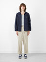 Grande Zip Shirt Navy by TDR at Couverture and The Garbstore on model 