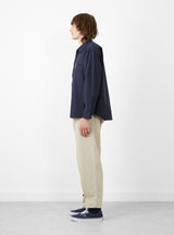 Grande Zip Shirt Navy by TDR at Couverture and The Garbstore side profile 