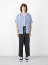 Noragi Shirt Blue by TDR at Couverture and The Garbstore on model 