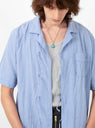 Noragi Shirt Blue by TDR at Couverture and The Garbstore close up 