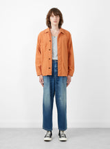 Flight Shirt Orange by TDR at Couverture and The Garbstore on model 