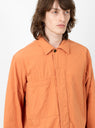 Flight Shirt Orange by TDR at Couverture and The Garbstore close up model 