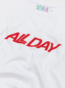 All Day T-Shirt White by TDR at Couverture and The Garbstore close up 