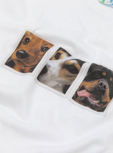 Dog T-Shirt White by TDR at Couverture and The Garbstore close up 