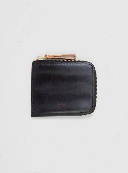 FILM Leather Zip Wallet Black