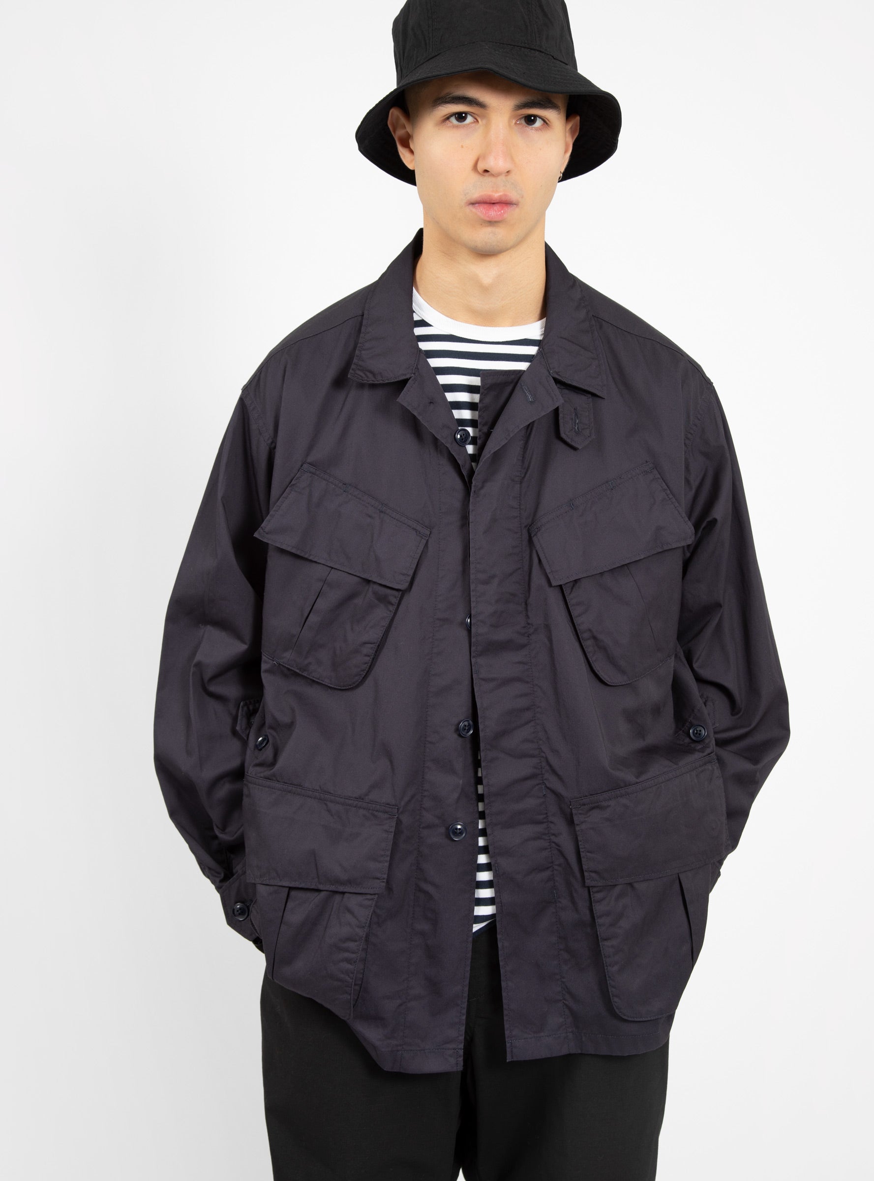 Jungle Fatigue Jacket Dark Navy Highcount Twill by Engineered