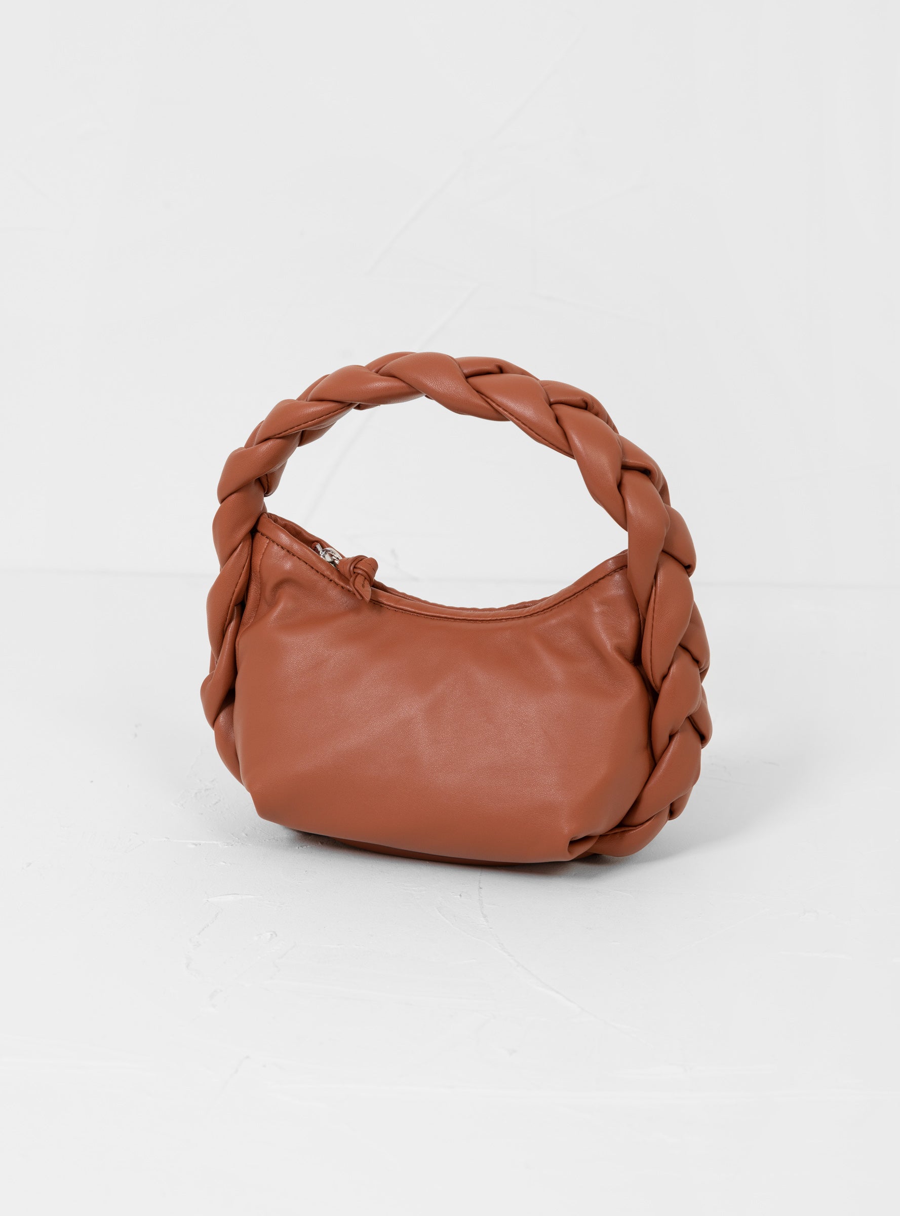 Hereu Espiga Plaited-trim Mini Bag In Chestnut