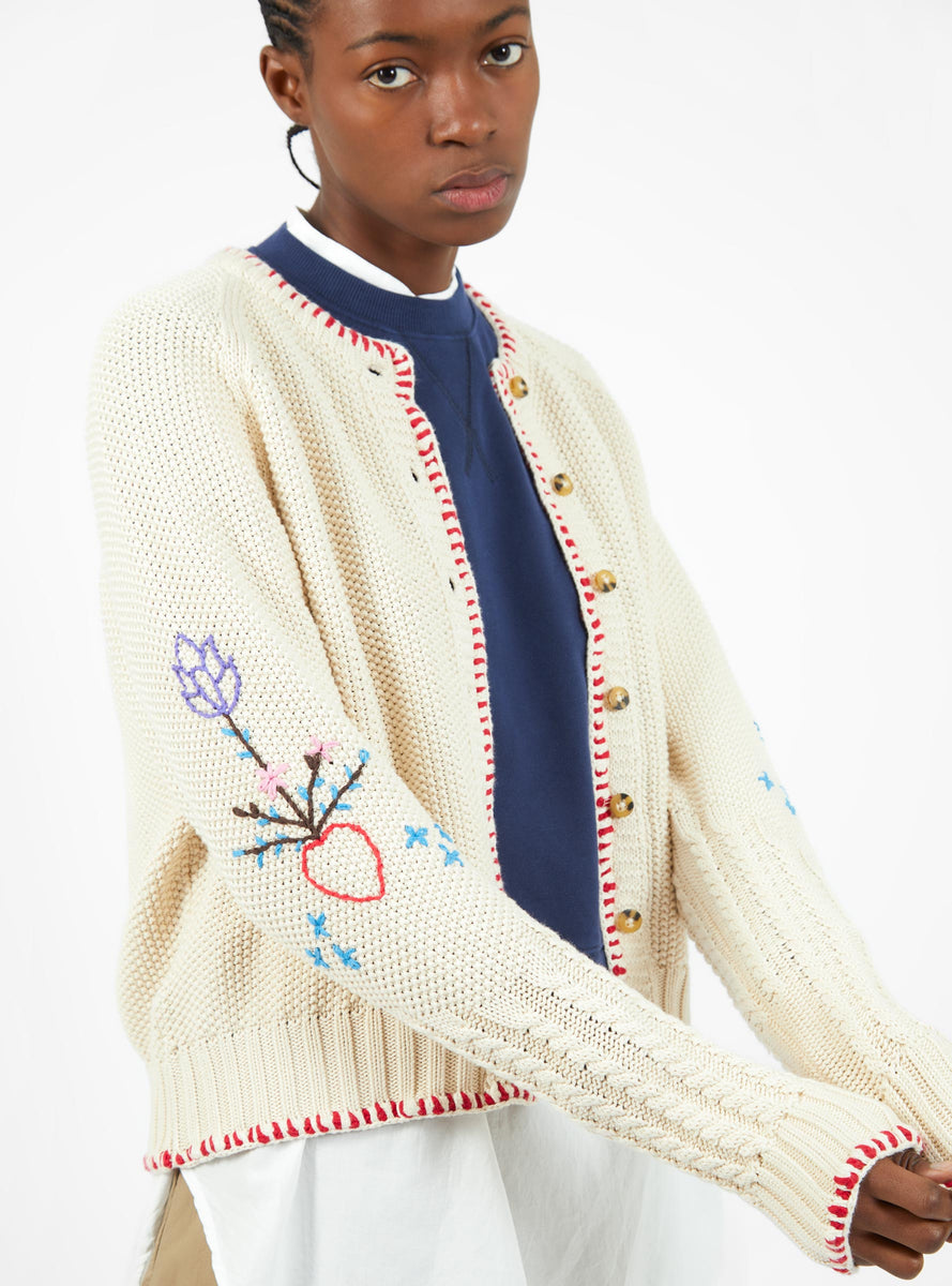 レディースVerybrain Flower Embroidered Cardigan - カーディガン