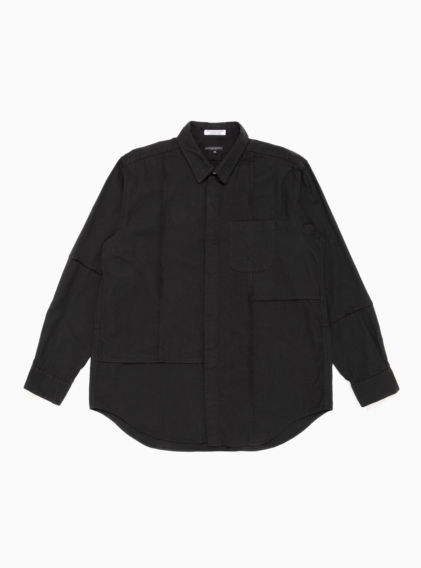 Combo Short Collar Shirt Black