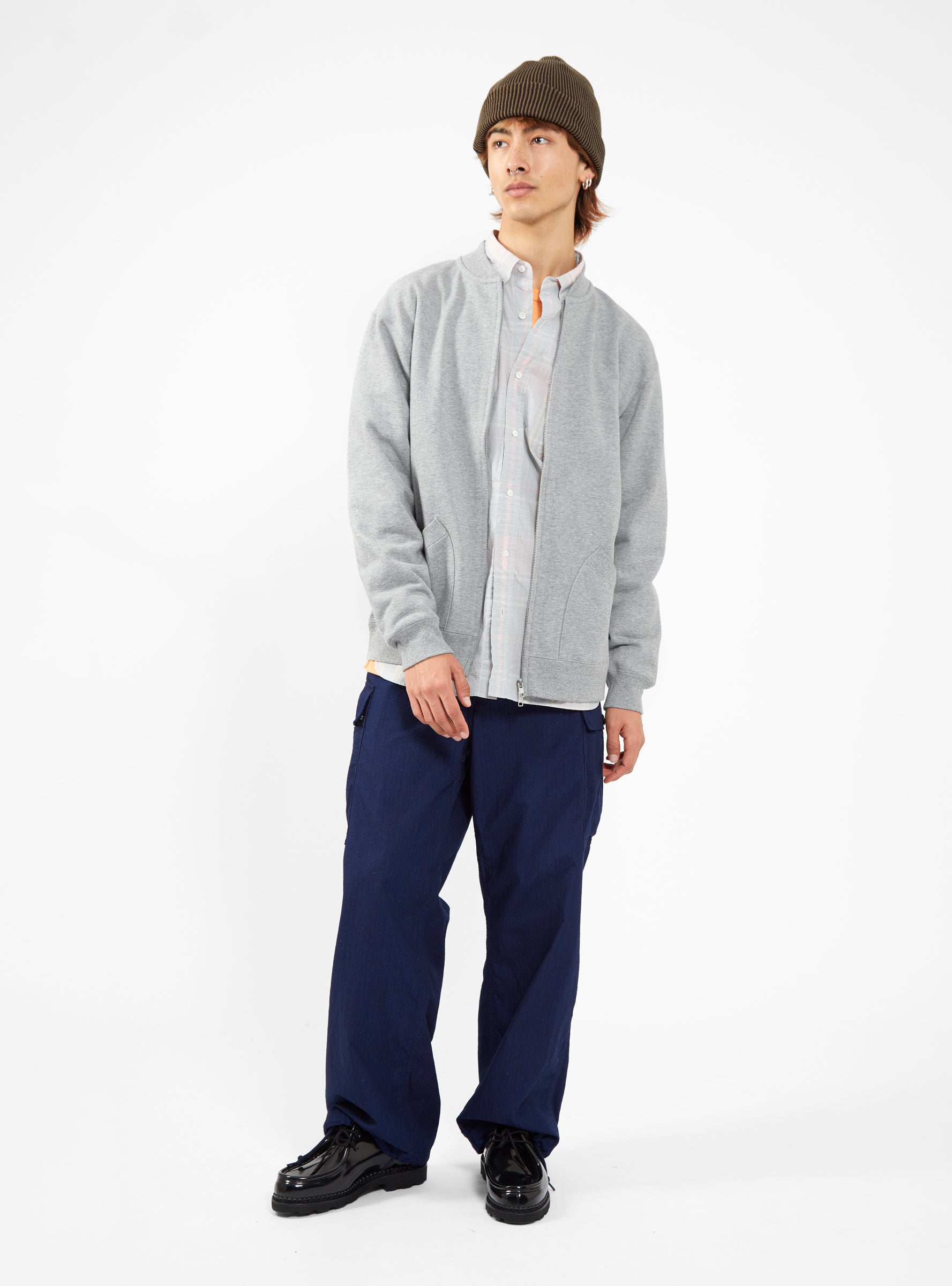 Sweatshirt Zip Cardigan Grey by Beams Plus | Couverture & The