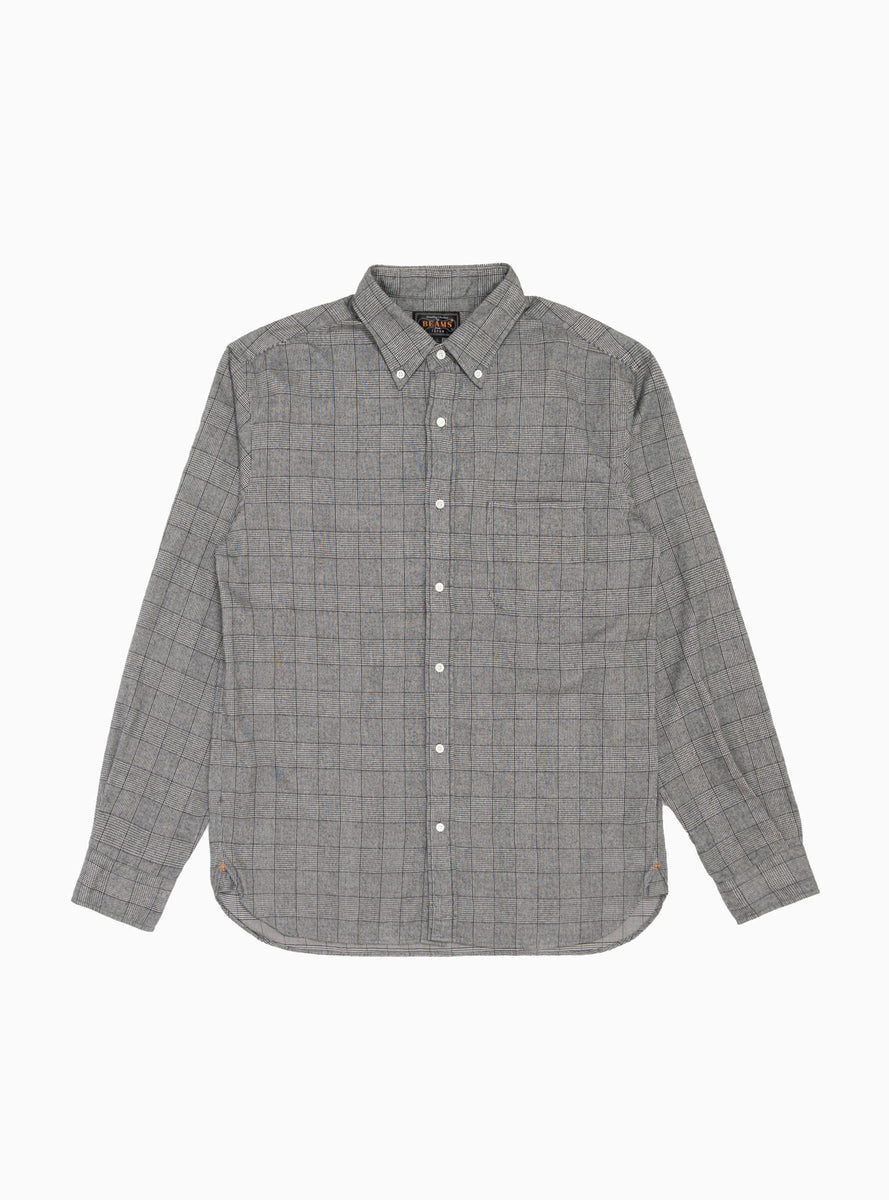 B.D. Glen Plaid Shaggy Shirt Grey by Beams Plus | Couverture