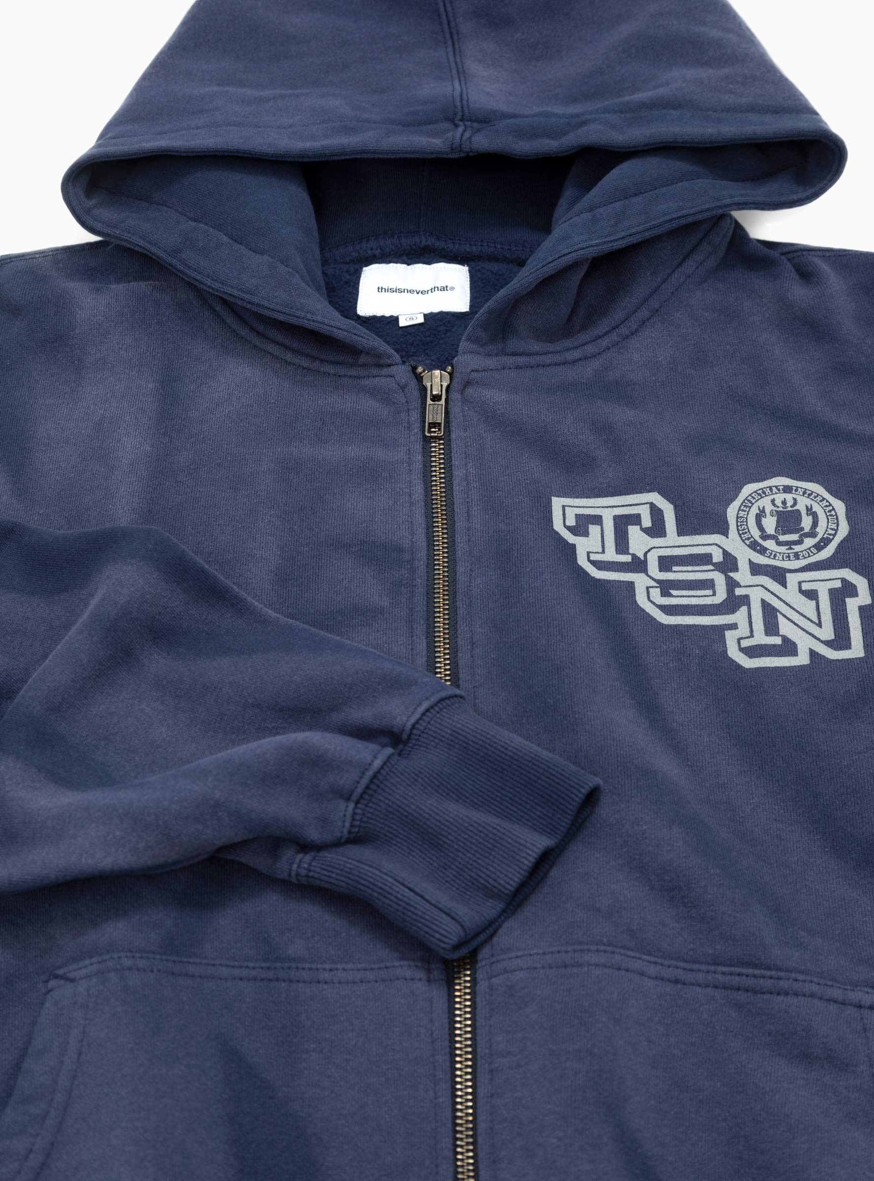 Faded Zip Up Hoodie Navy by thisisneverthat | Couverture