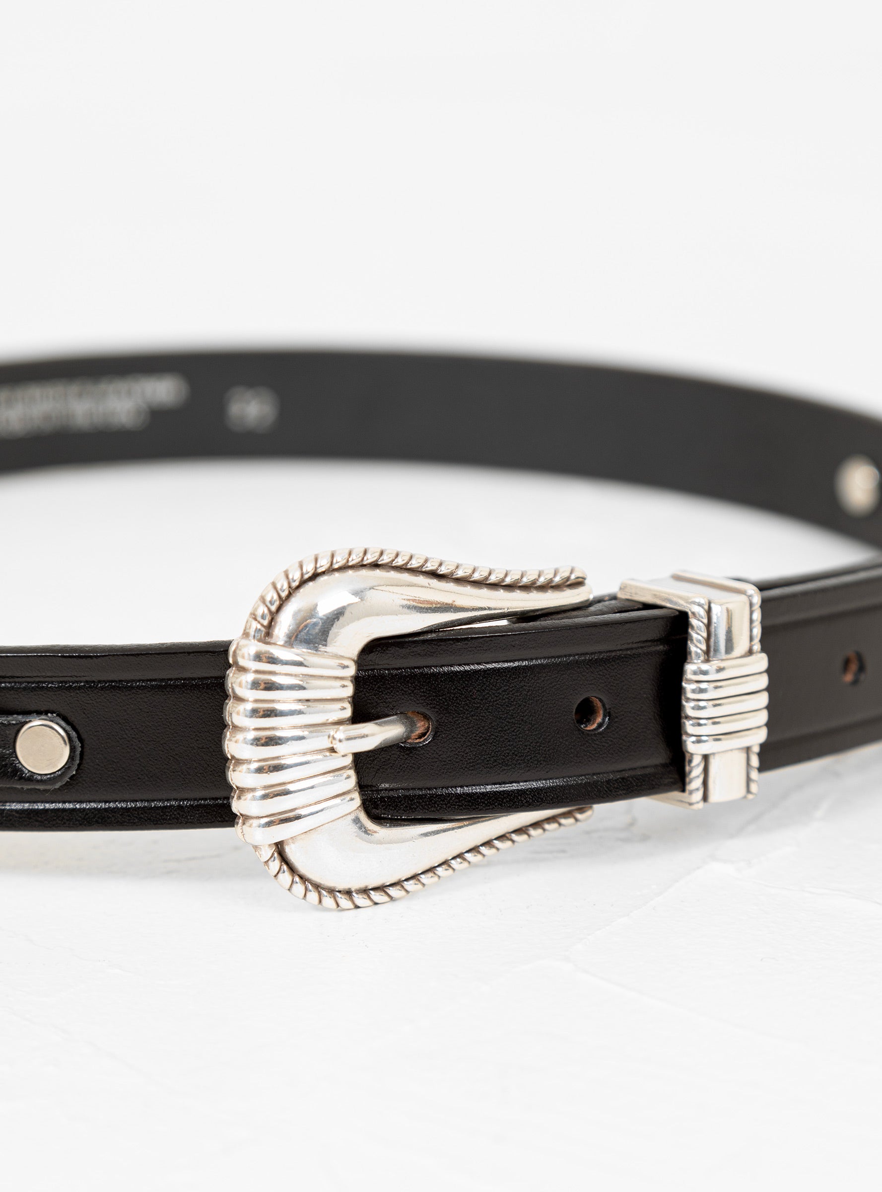 Buckle Set Belt Black & Silver by Tory Leather | Couverture & The Garbstore