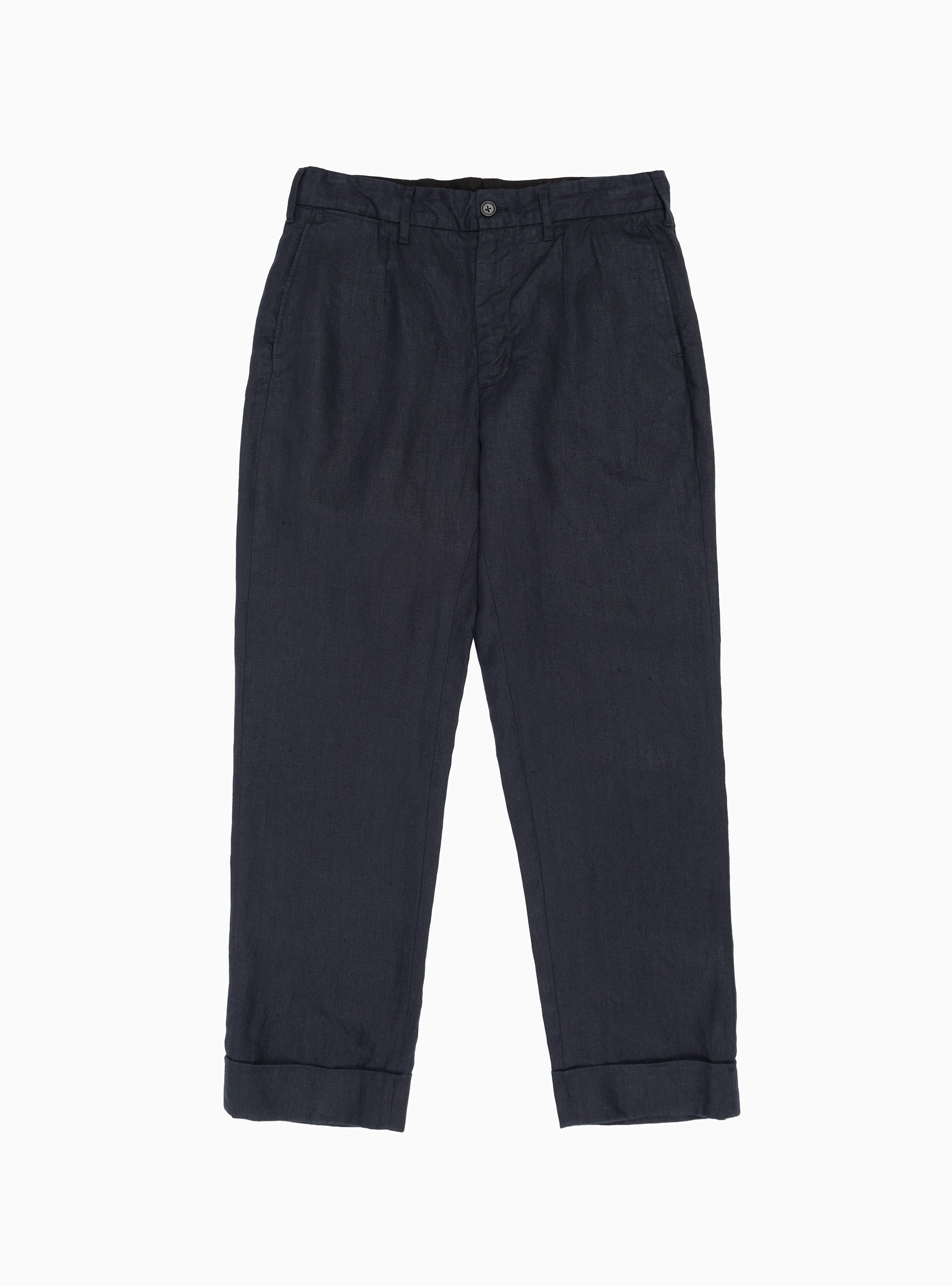 Andover Linen Twill Trousers Navy