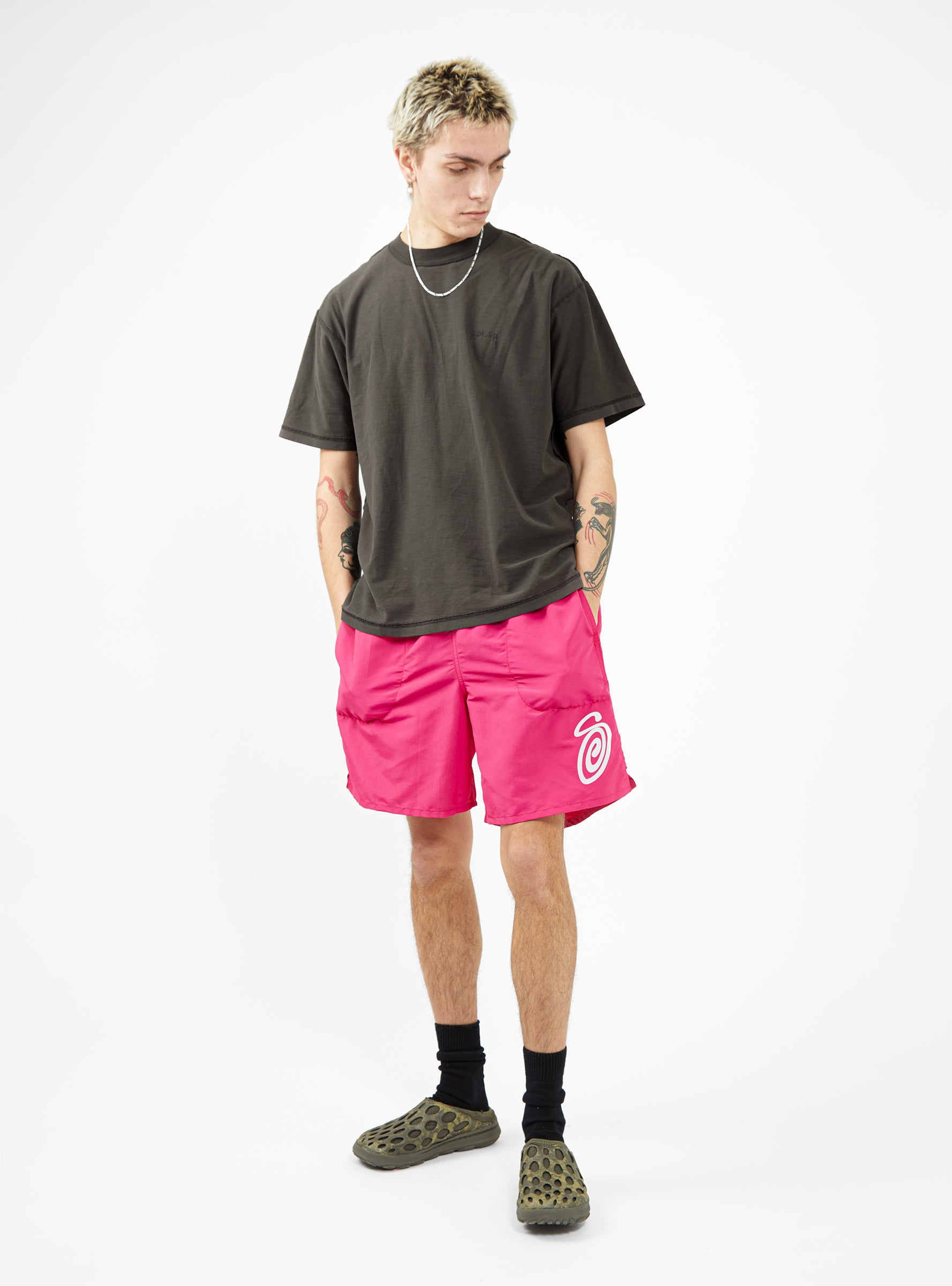 Curly S Water Shorts Fuchsia