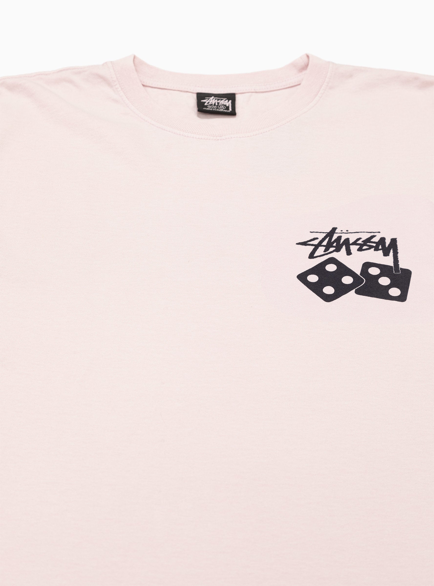 Stussy pink discount dice tee