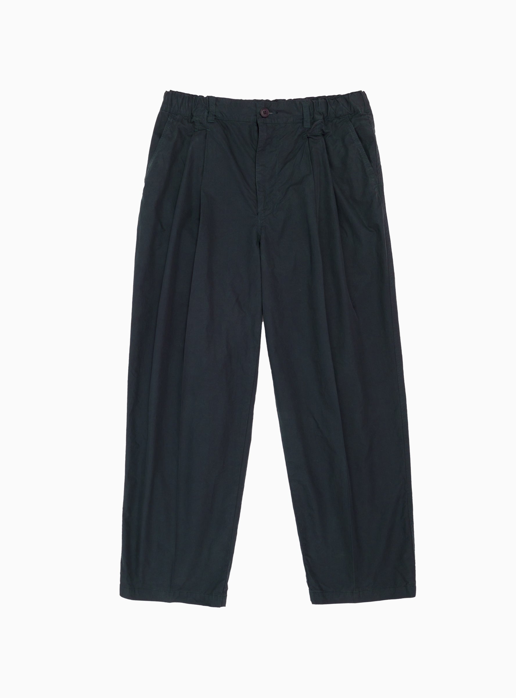 Garment Dyed Two Tuck Trousers Navy